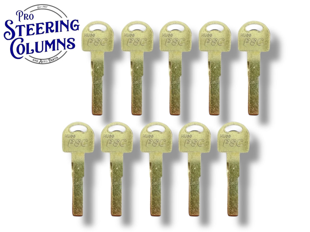 HU66 Audi VW Porsche Metal Key Blank High Security Test Blade (10 Pack)