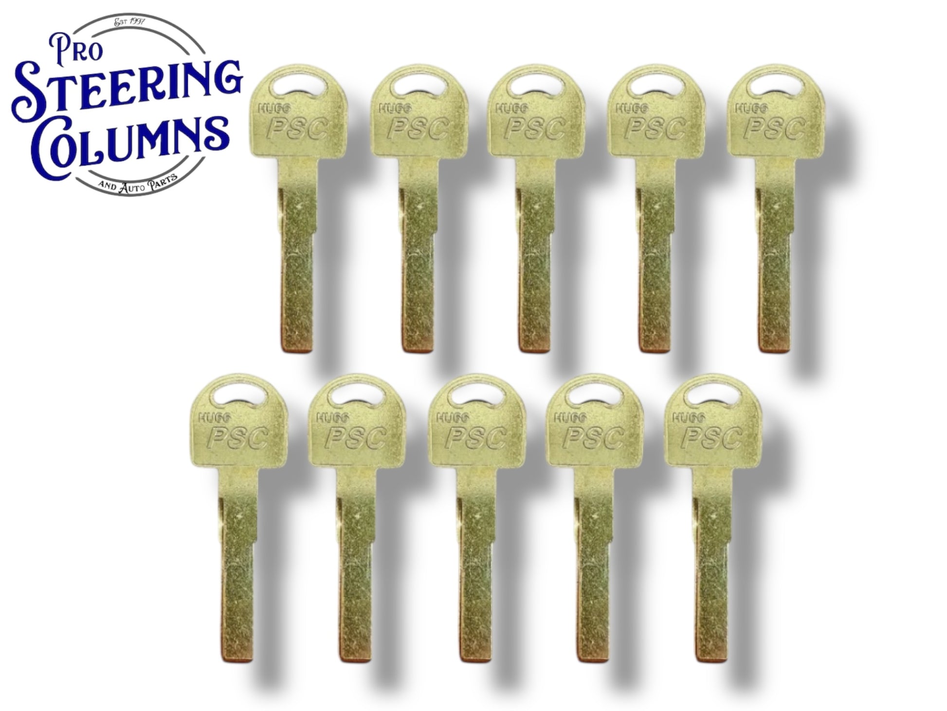 HU66 Audi VW Porsche Metal Key Blank High Security Test Blade (10 Pack)