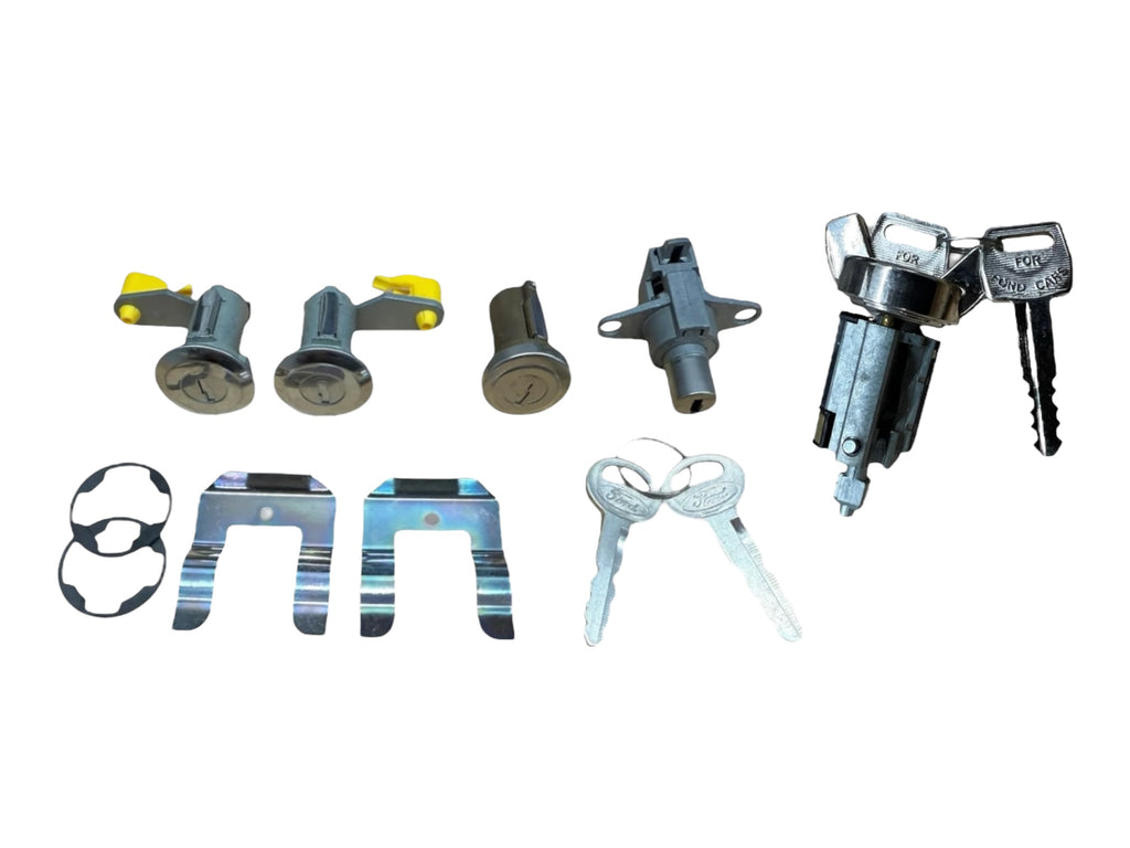 80-91 Ford Bronco Ignition Door Glove Box & Manual Tailgate Lock Cylinder Set New