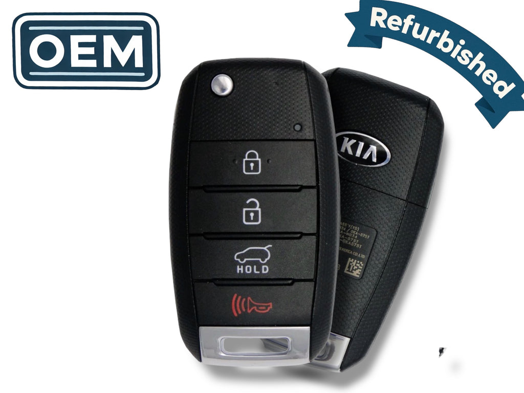 14-19 Kia Soul Flip Key 4-Button Gen 1 PN: 95430-B2101 / OSLOKA-875T (PS) (OEM Refurb)