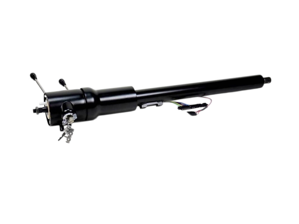 Ididit - 76-86 Jeep CJ5 CJ7 Retrofit Floor Shift Steering Column Black - 1520800051