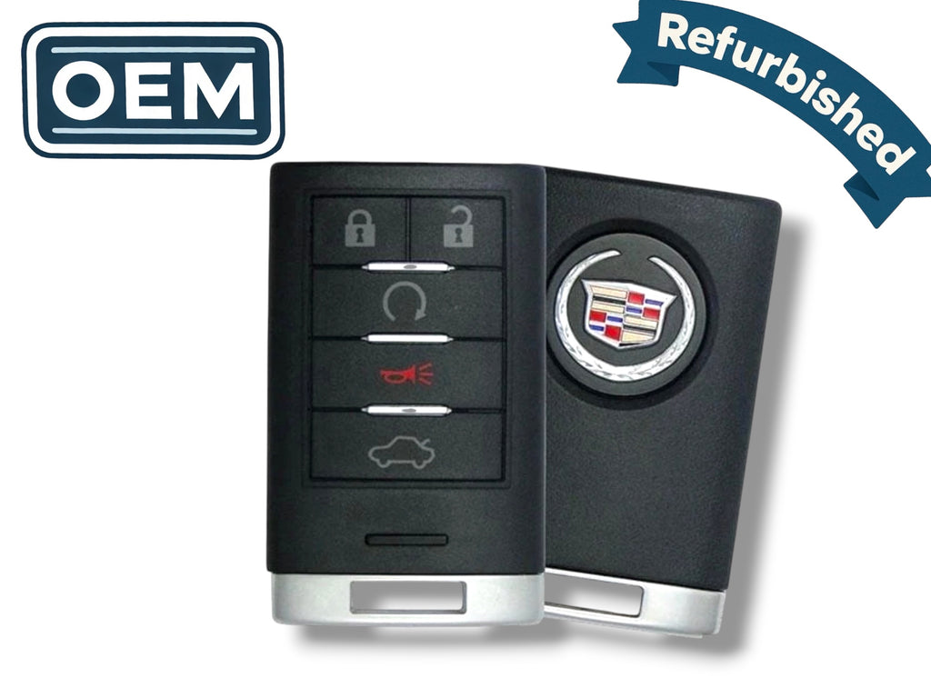 08-15 Cadillac CTS STS Smart Key 5-Button PN: 25943677 / M3N5WY7777A (OEM Refurb)