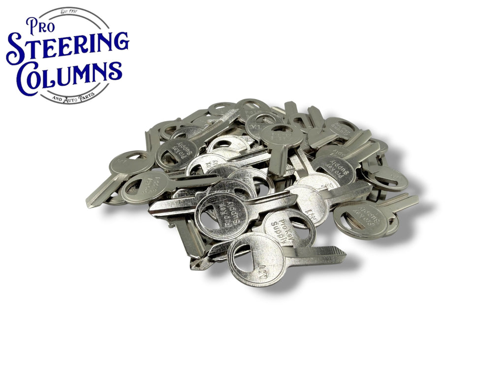 M1 / 1092 / Metal Key Blank for Master Padlocks Nickel Plated (100 Pack)