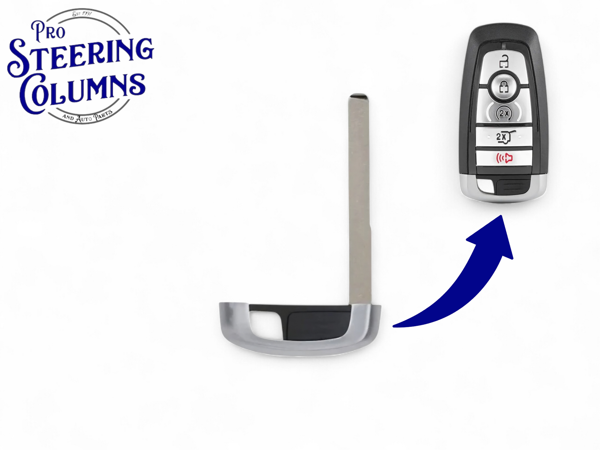 17-21 Ford Emergency Key Blade HU101 / 164-R8168 / FCC: M3N-A2C93142300 (Aftermarket)