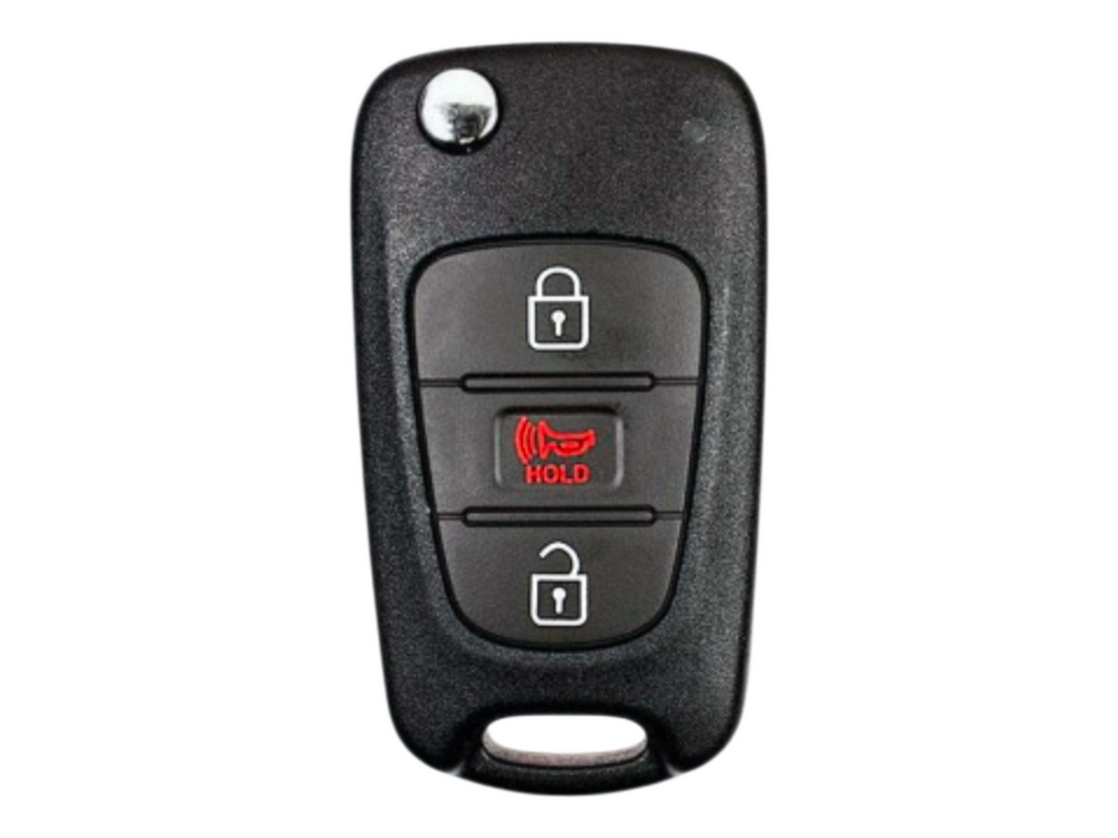 10-13 Kia Soul Flip Key 3-Button FCC: NY0SEKSAM11ATX PN: 95430-2K250 (Aftermarket)