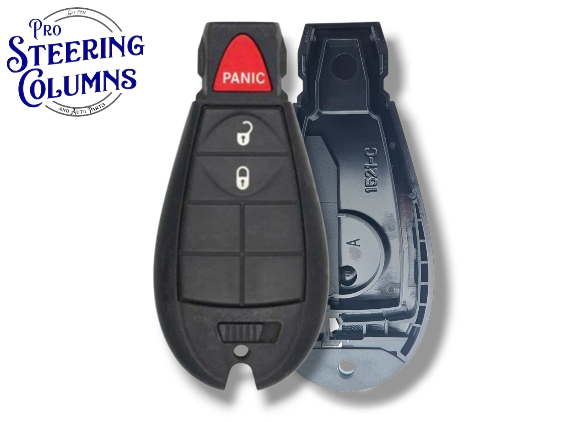 13-20 Dodge Jeep Fobik Key SHELL 3-Button GQ4-53T / PN: 68508720AA (Aftermarket)