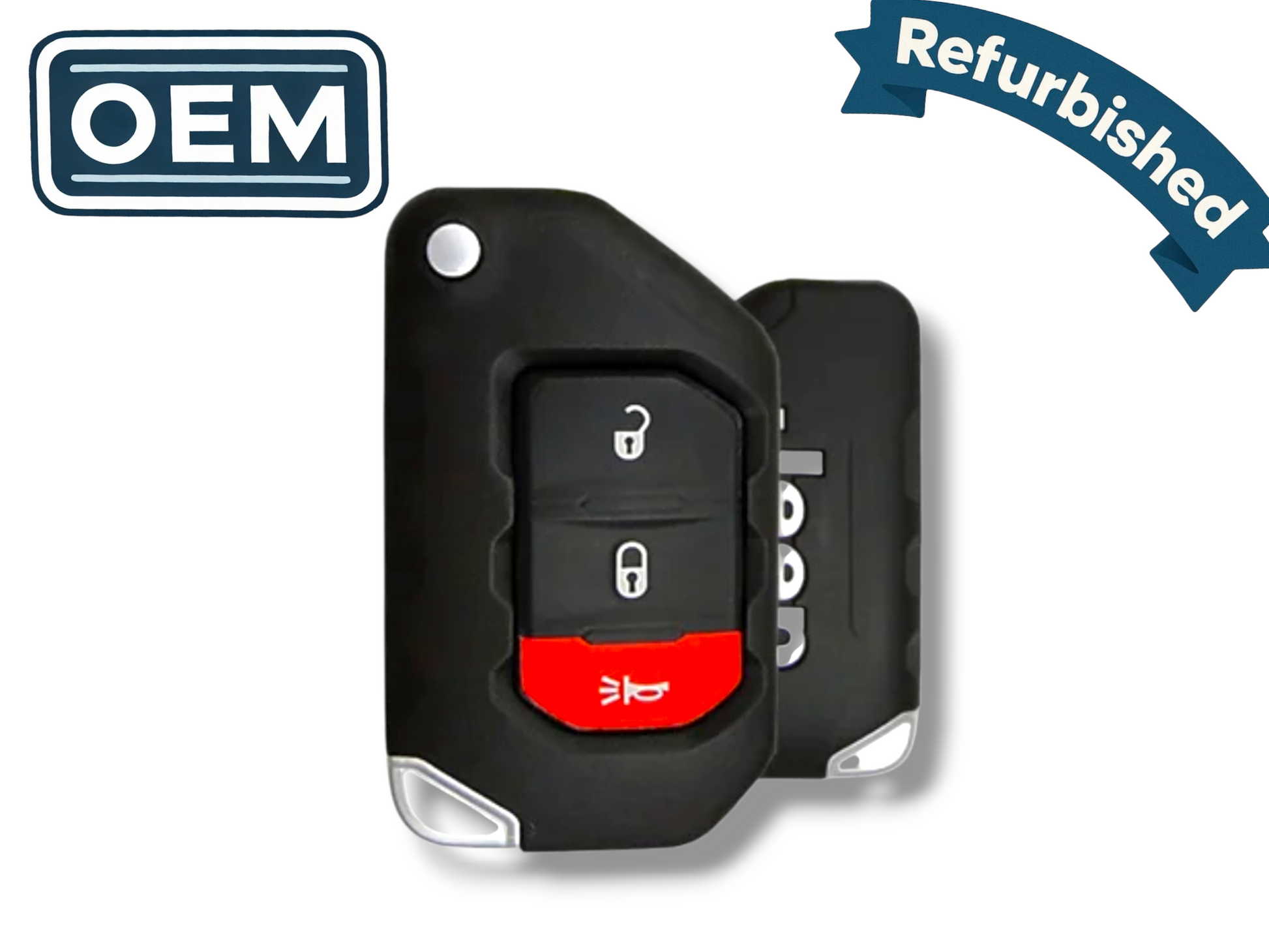 18-25 Jeep Smart Flip Key 3-Button PN: 68416782AA / OHT1130261 (OEM Refurb)
