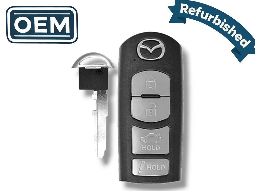 14-19 Mazda Smart Key 4-Button PN: GJR9-67-5RY / WAZSKE13D02 (OEM Refurb)