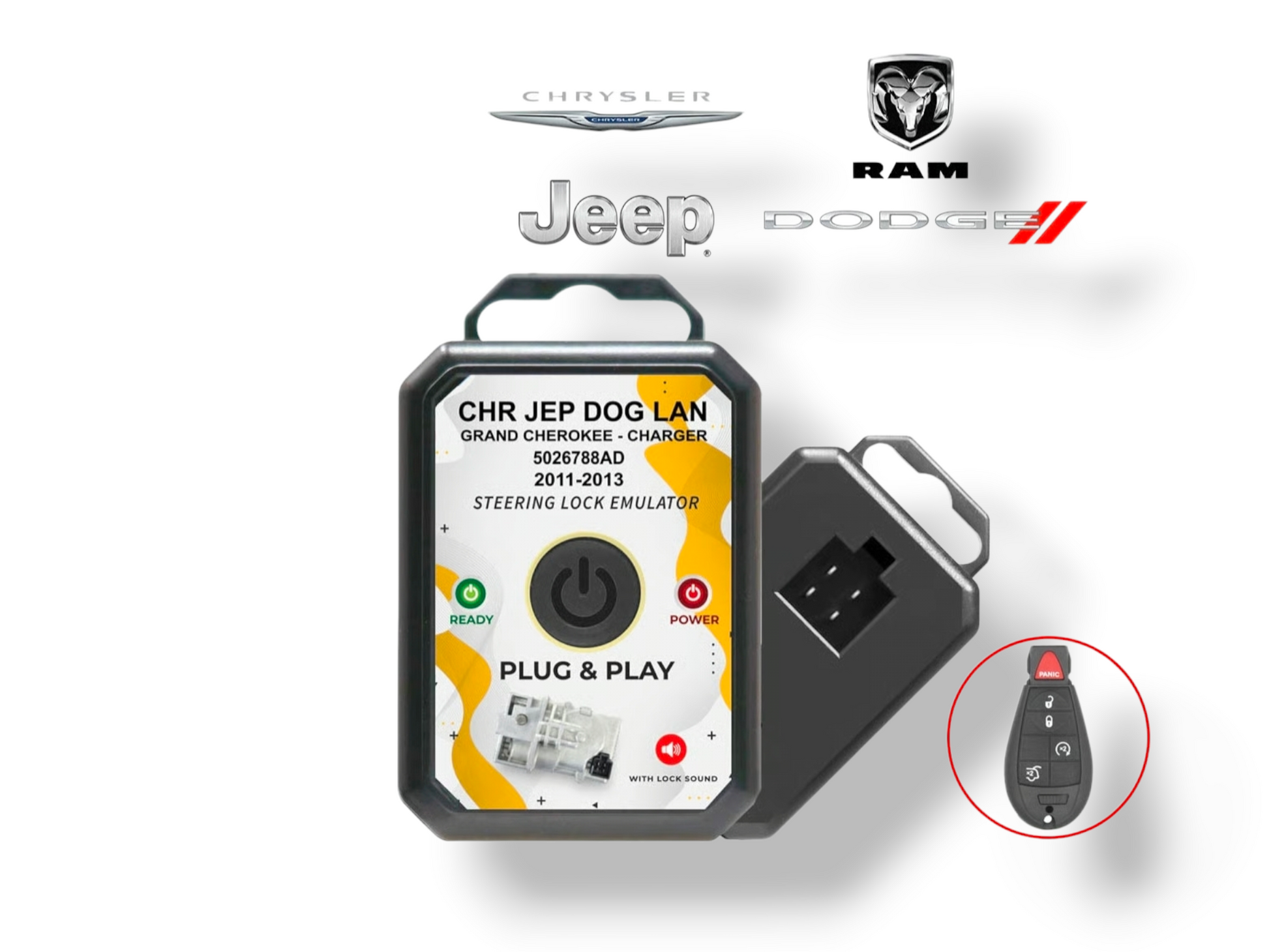 MK3 - 11-13 Jeep Chrysler Dodge Steering Lock Emulator Simulator