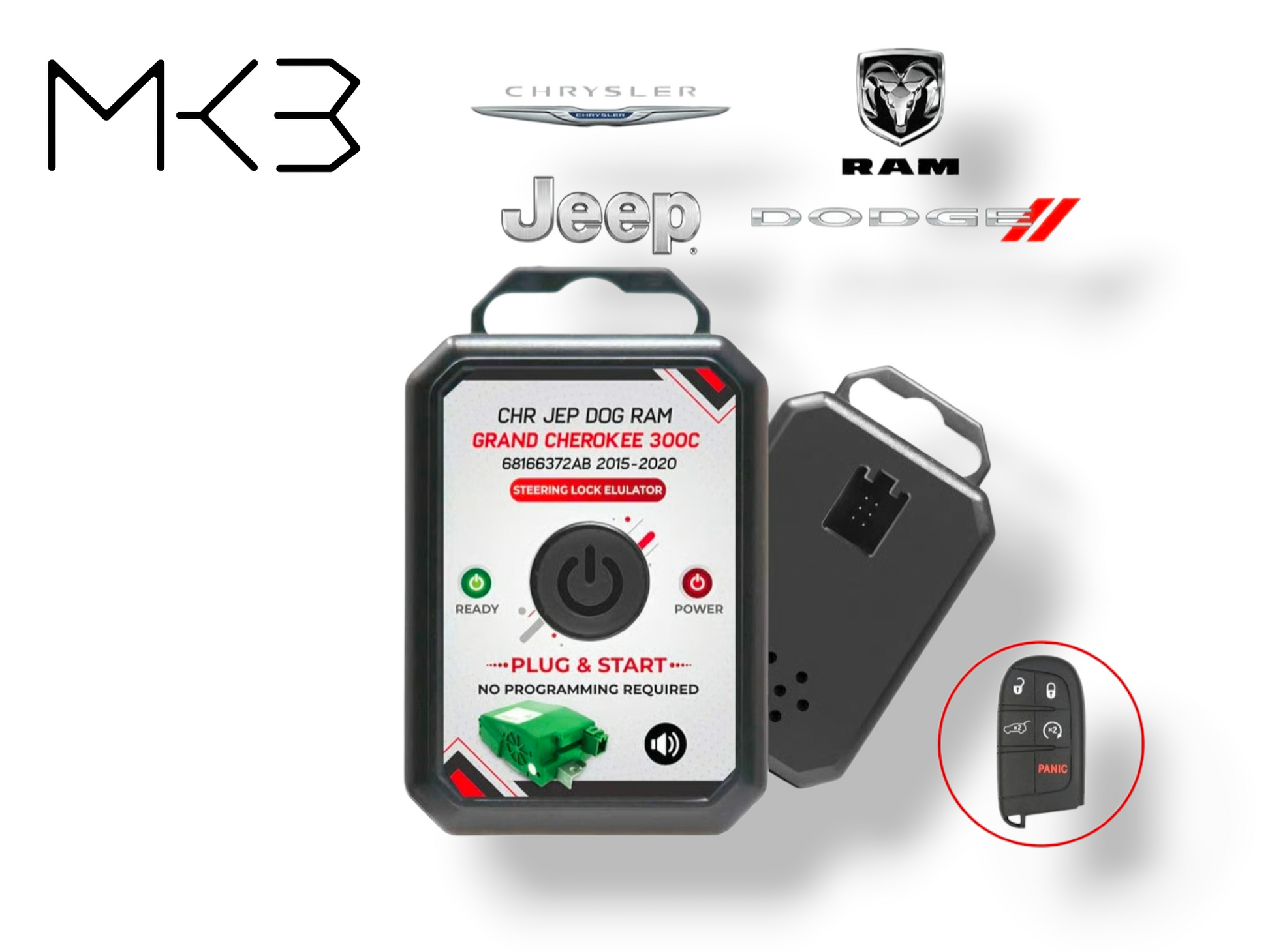 MK3 - 11-21 Jeep Chrysler Steering Lock Emulator Simulator