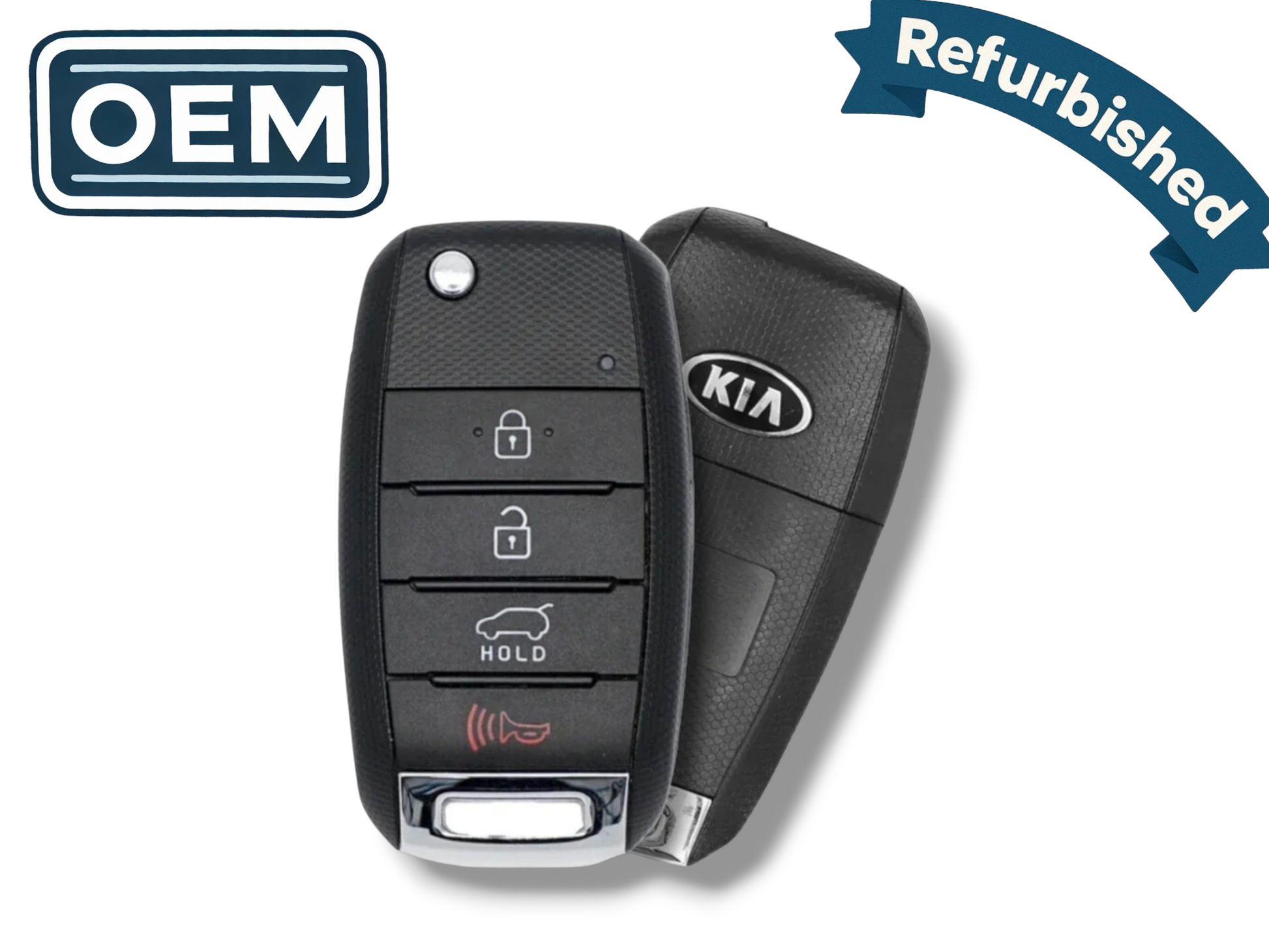 17-20 Kia Sportage Flip Key 4-Button PN: 95430-D9100 / TQ8-RKE-4F27 (OEM Refurb)