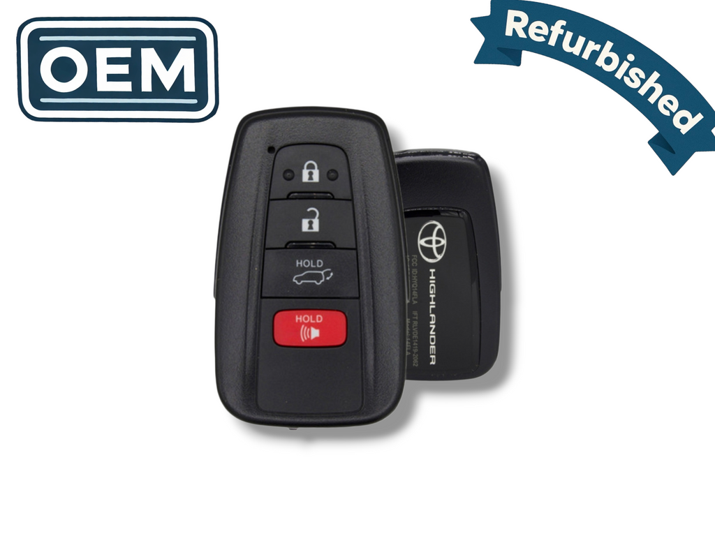 21-23 Toyota Highlander Smart Key 4-Button PN: 8990H-0E370 / HYQ14FLA (OEM Refurb)