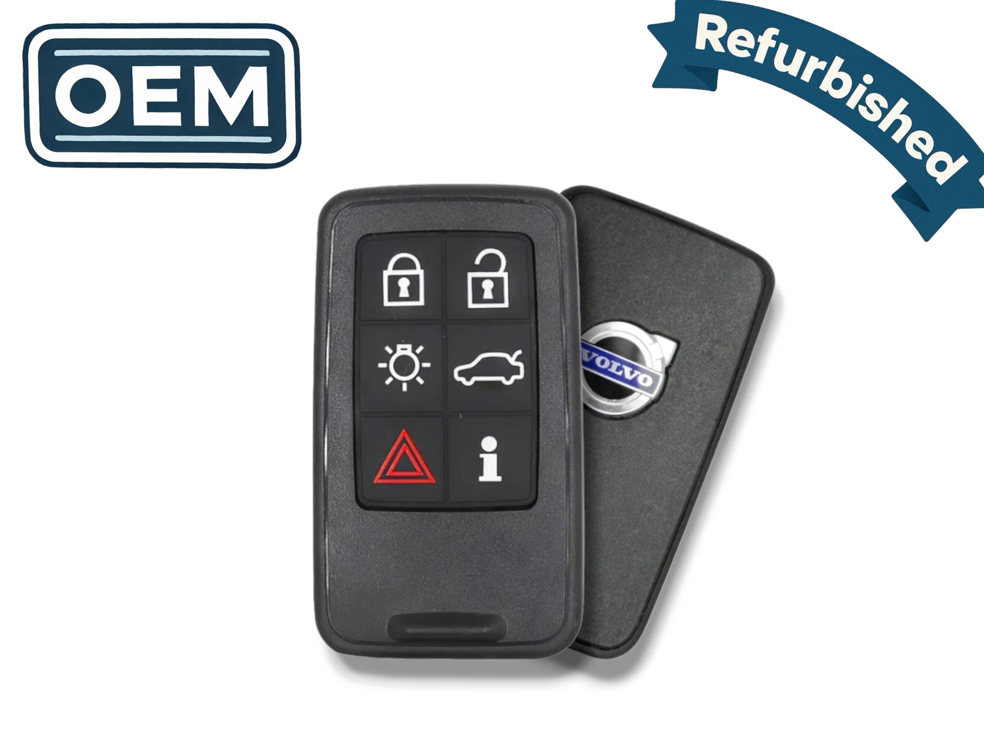 08-18 Volvo Smart Key 6-Button PN: 30659498 / KR55WK49266 / 434 MHz (OEM Refurb)