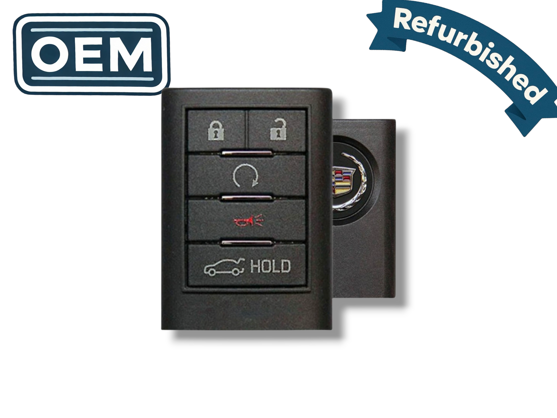 13-14 Cadillac ATS XTS ELR Smart Key 5-Button PN: 22856930 / NBG009768T (OEM Refurb)