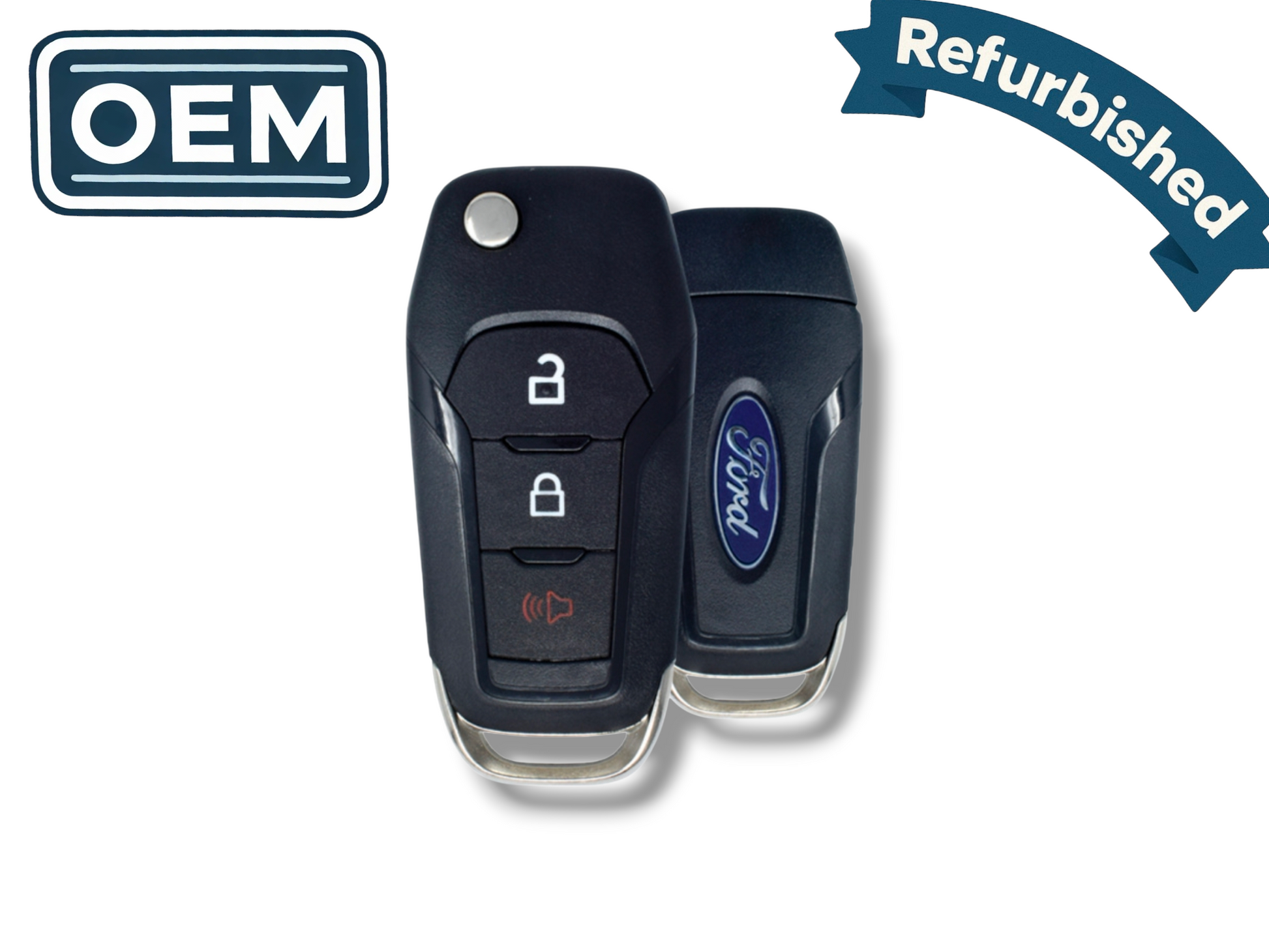 23-25 Ford Flip Key 3-Button PN: 164-R8334 / N5F-A08TBLP (OEM Refurb)