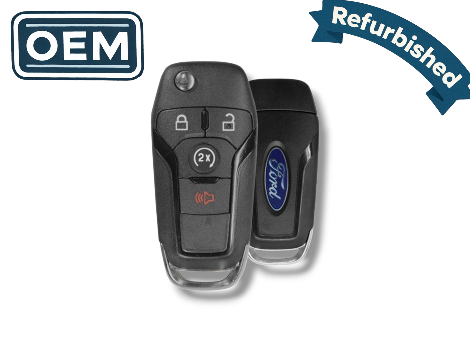 23-25 Ford Flip Key 4-Button PN: 164-R8337 / N5F-A08TBLP (OEM Refurb)