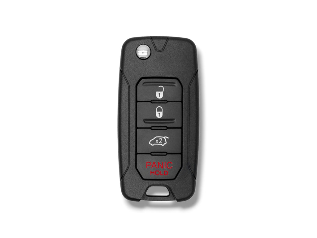 16-21 Jeep Fiat Flip Key 4-Button PN: 65YK41LXHAA / 2ADFTFI5AM433TX (Aftermarket)
