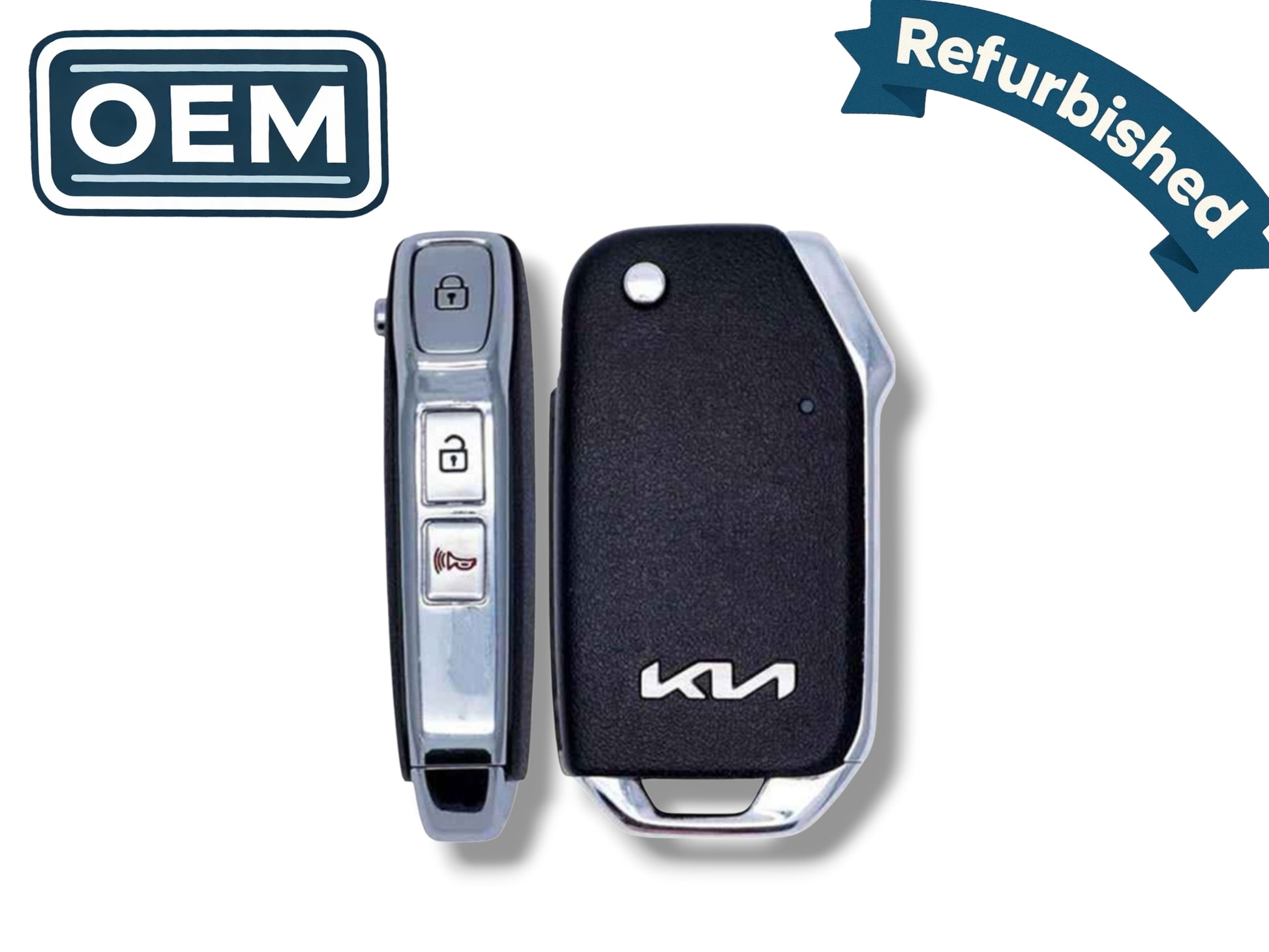 21-25 Kia Sorento Sportage Flip Key 3-Button PN: 95430-R0000 / SY5SKRGE03 (OEM Refurb)