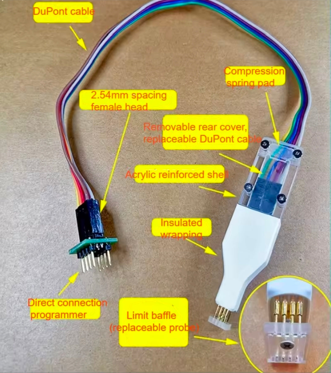 SOP8-150mil 4.4mm Programmer Eeprom Clamp & Cable for Autel APA103 / (Upgraded Version)