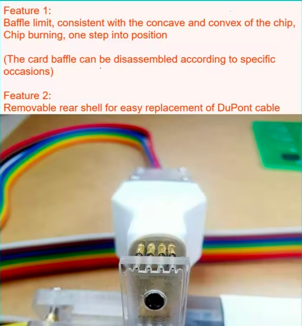 SOP8-150mil 4.4mm Programmer Eeprom Clamp & Cable for Autel APA103 / (Upgraded Version)