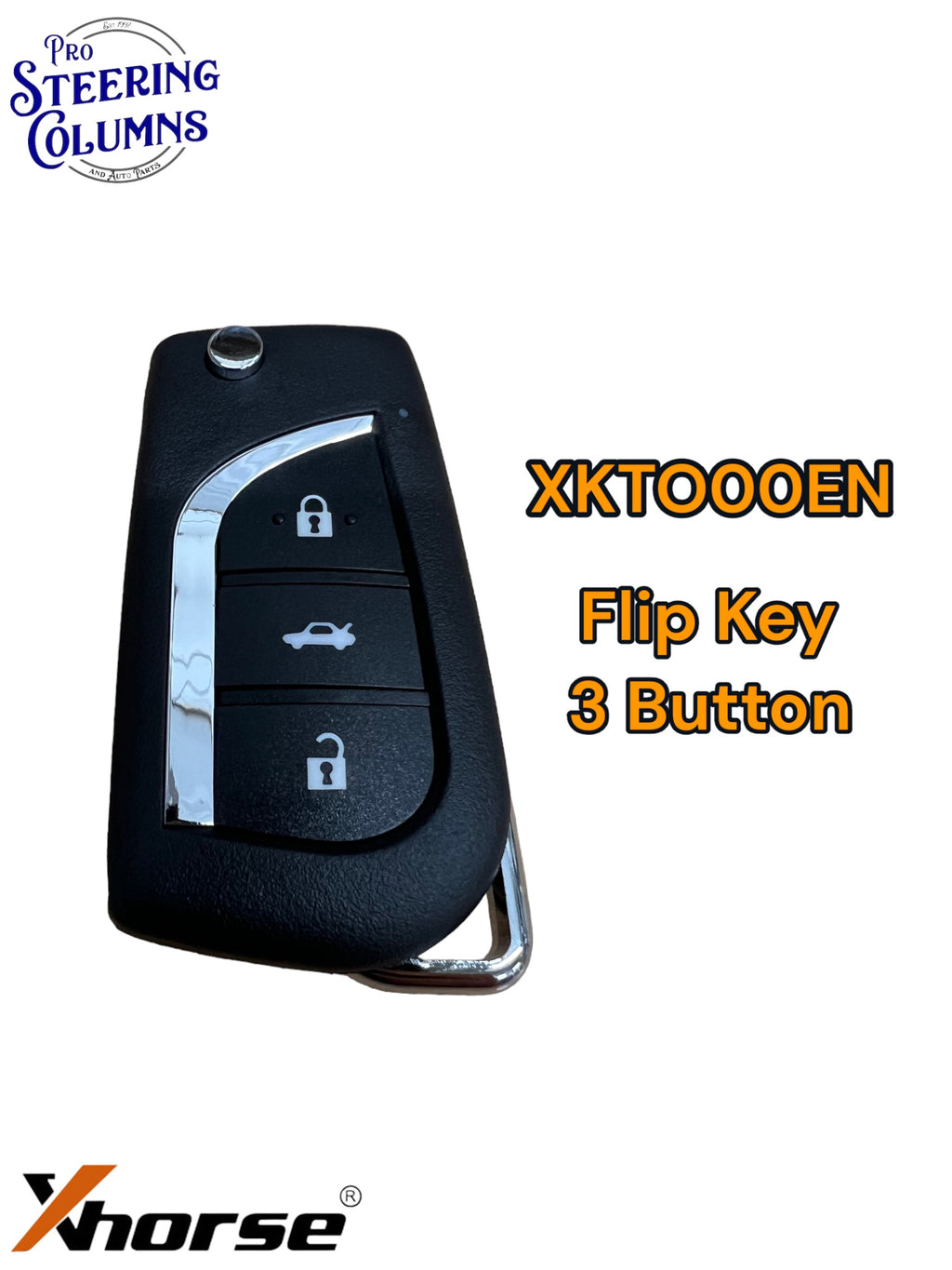 Xhorse Universal Flip Key Remote Toyota Style 3-Button New XKTO00EN