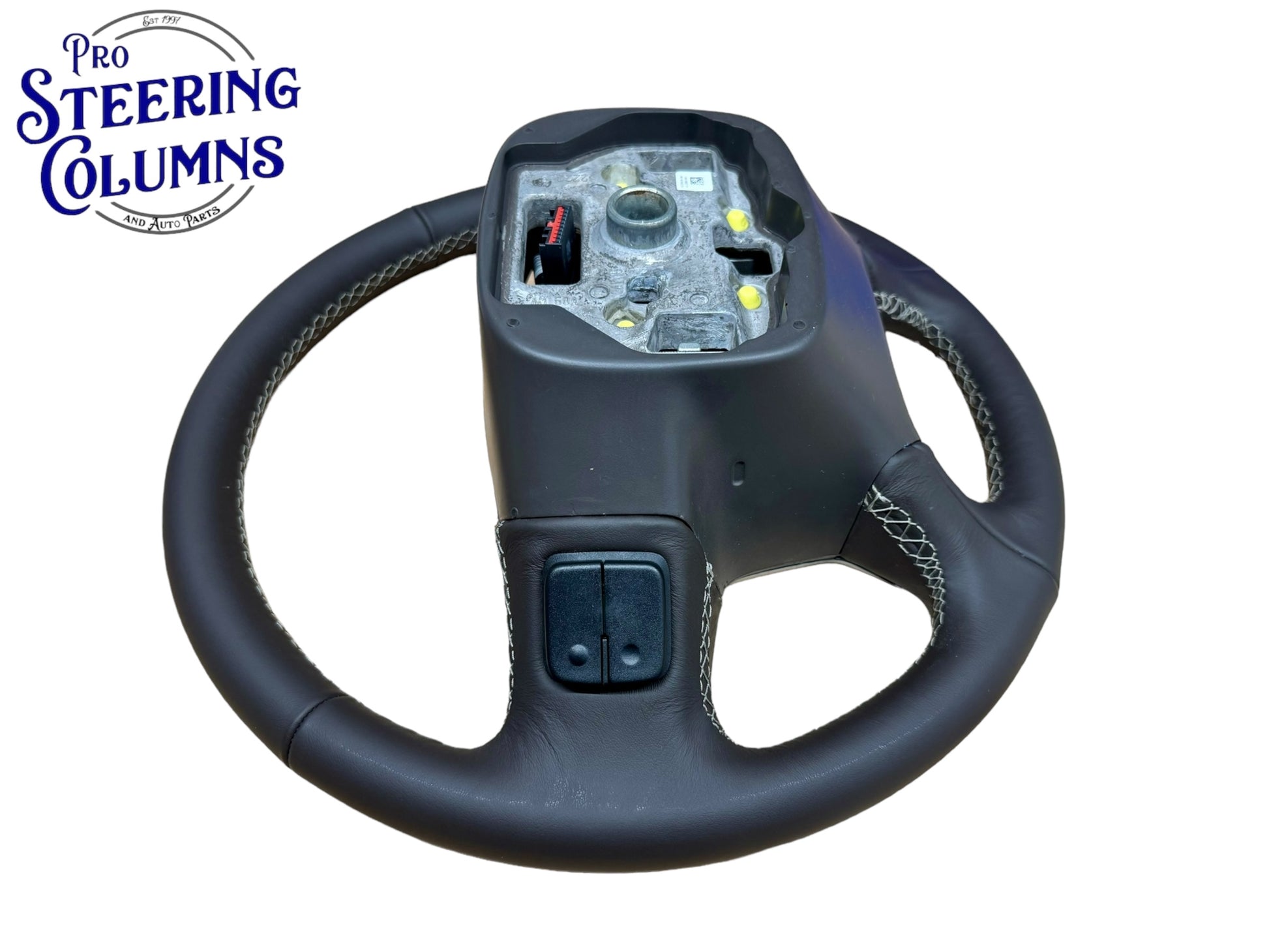 2014-2019 GM Silverado Sierra Tahoe Suburban Yukon Cocoa Brown Leather Steering Wheel New OEM