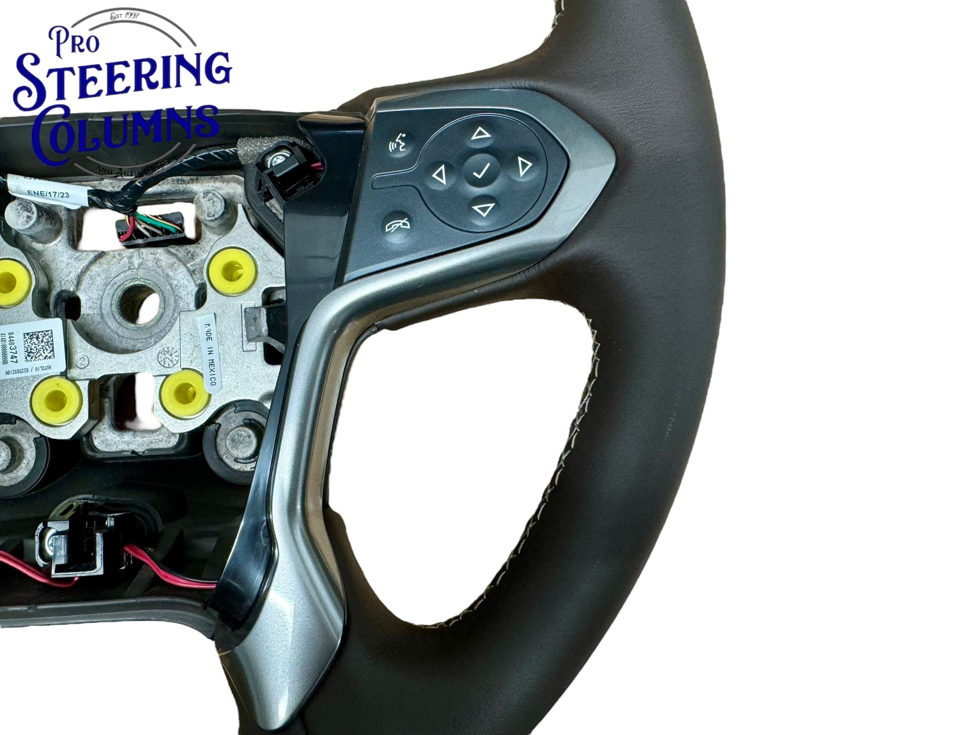 2014-2019 GM Silverado Sierra Tahoe Suburban Yukon Cocoa Brown Leather Steering Wheel New OEM