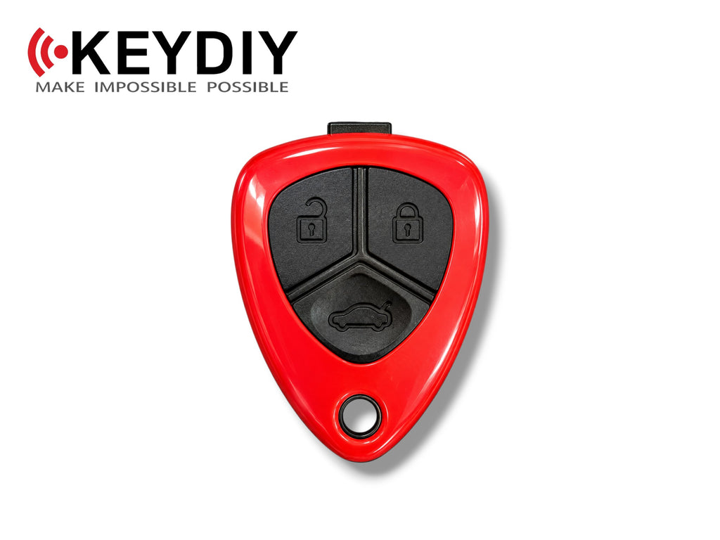 KEYDIY - Keyless Entry Remote - Ferrari Style / Red / 3-Button - B17-3