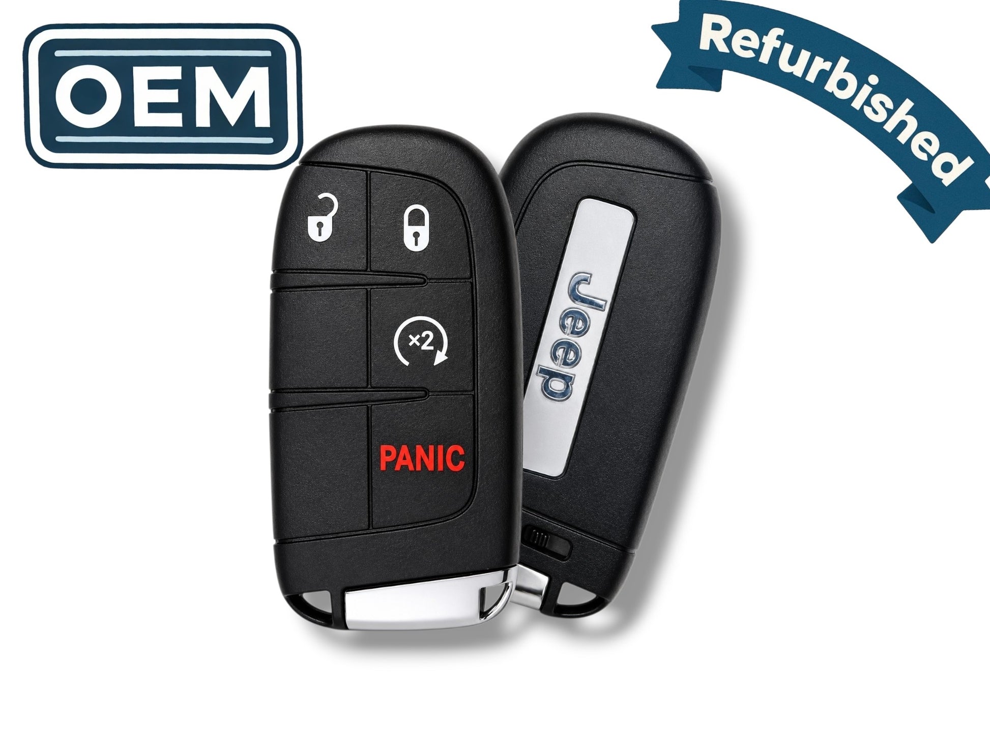 15-22 Jeep Renegade Smart Key 4-Button PN: 6BY88DX9AA / M3N-40821302 (OEM Refurb)
