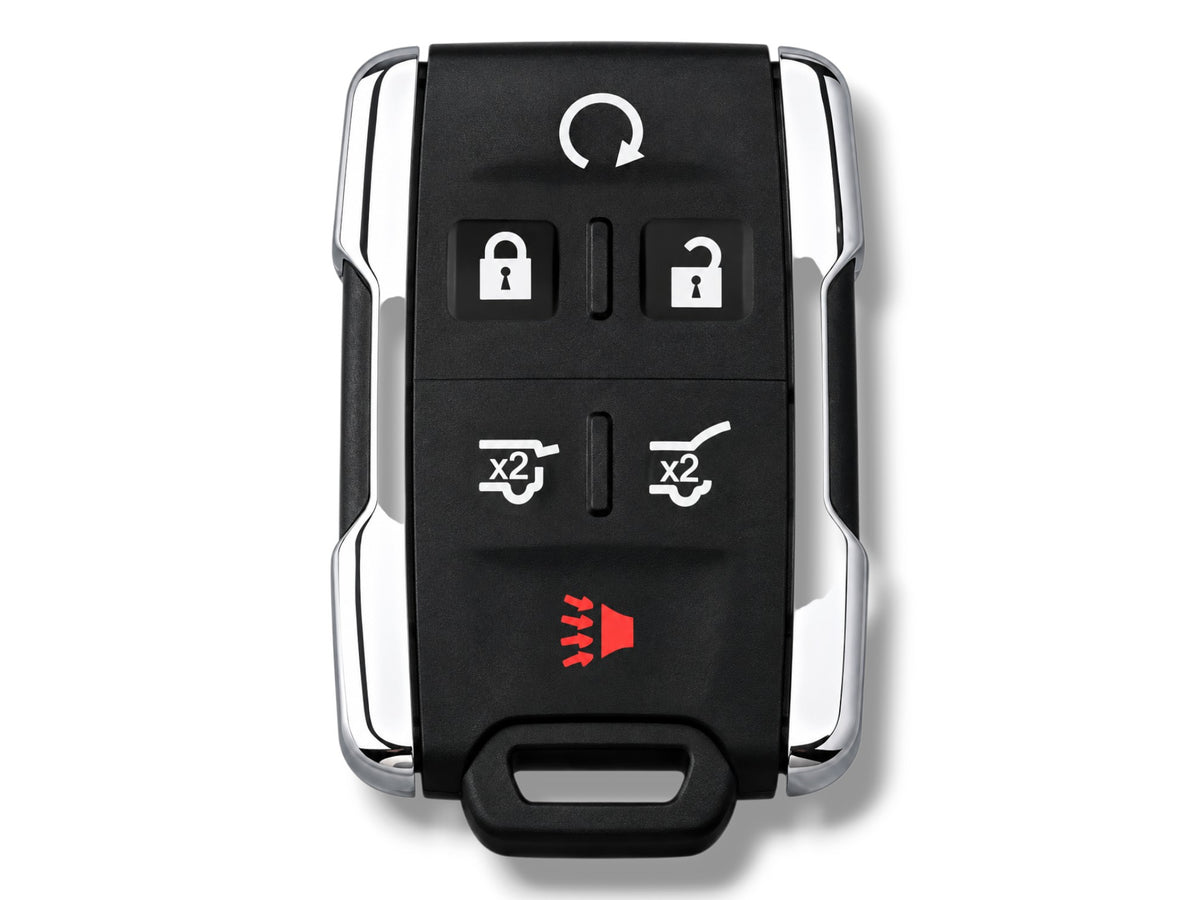 15-20 GMC Chevrolet Keyless Entry Remote 6-Button PN: 13580079 / M3N-32337200 / 433 MHz / Chrome (Aftermarket)