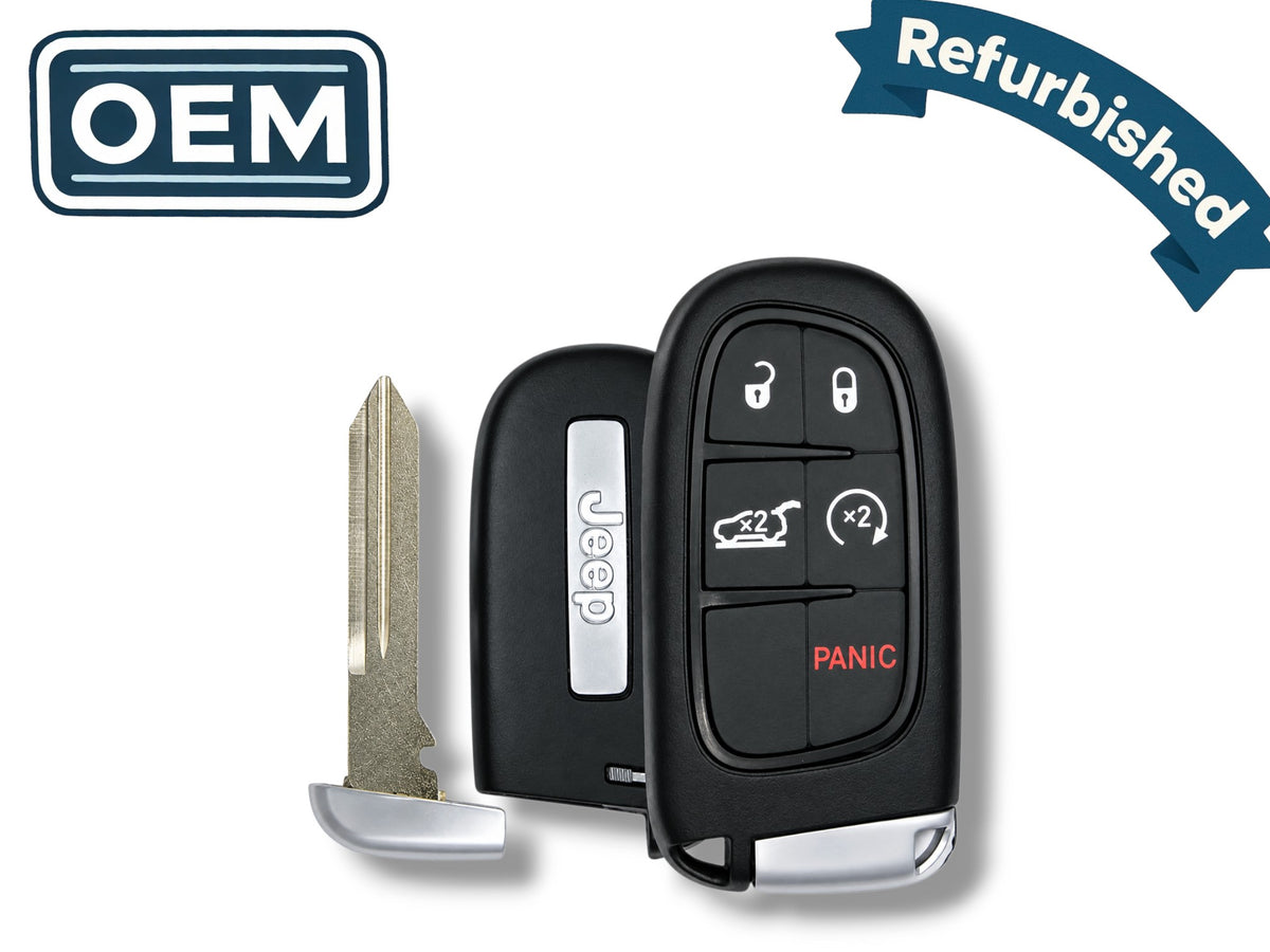 14-23 Jeep Cherokee Smart Key 5-Button PN: 68141580AF / GQ4-54T (OEM Refurb)