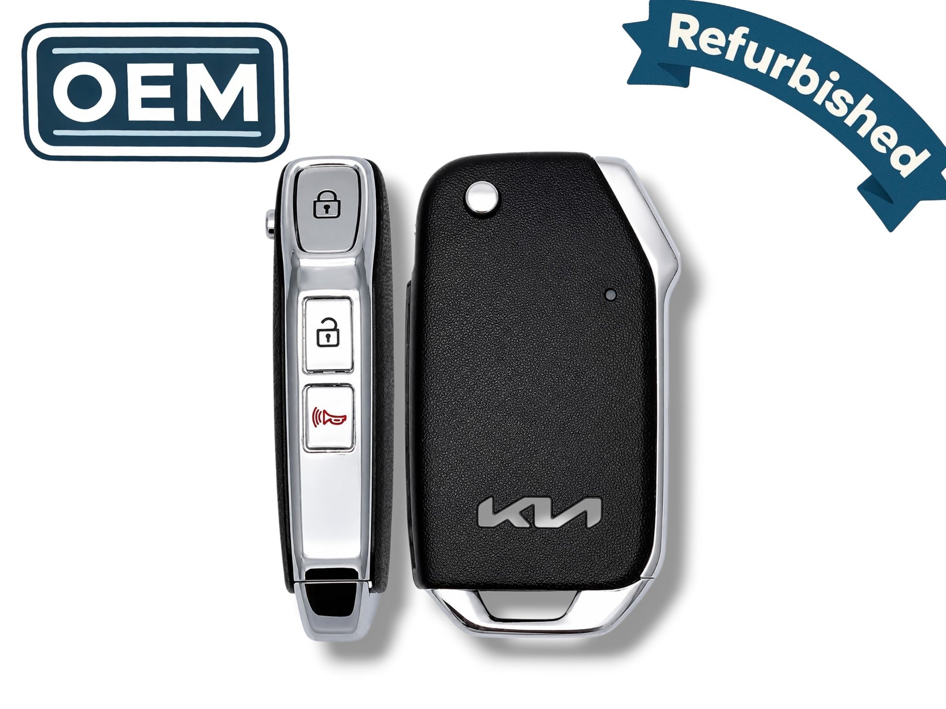 21 Kia Sorento Flip Key 3-Button PN: 95440-R0100 / SY5SKRGE03 / Non Transponder (OEM Refurb)