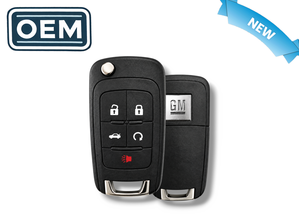 10-17 GM / Buick / Chevrolet Flip Key 5-Button PN: 5927057 / OHT05918179 / PEPS (OEM)