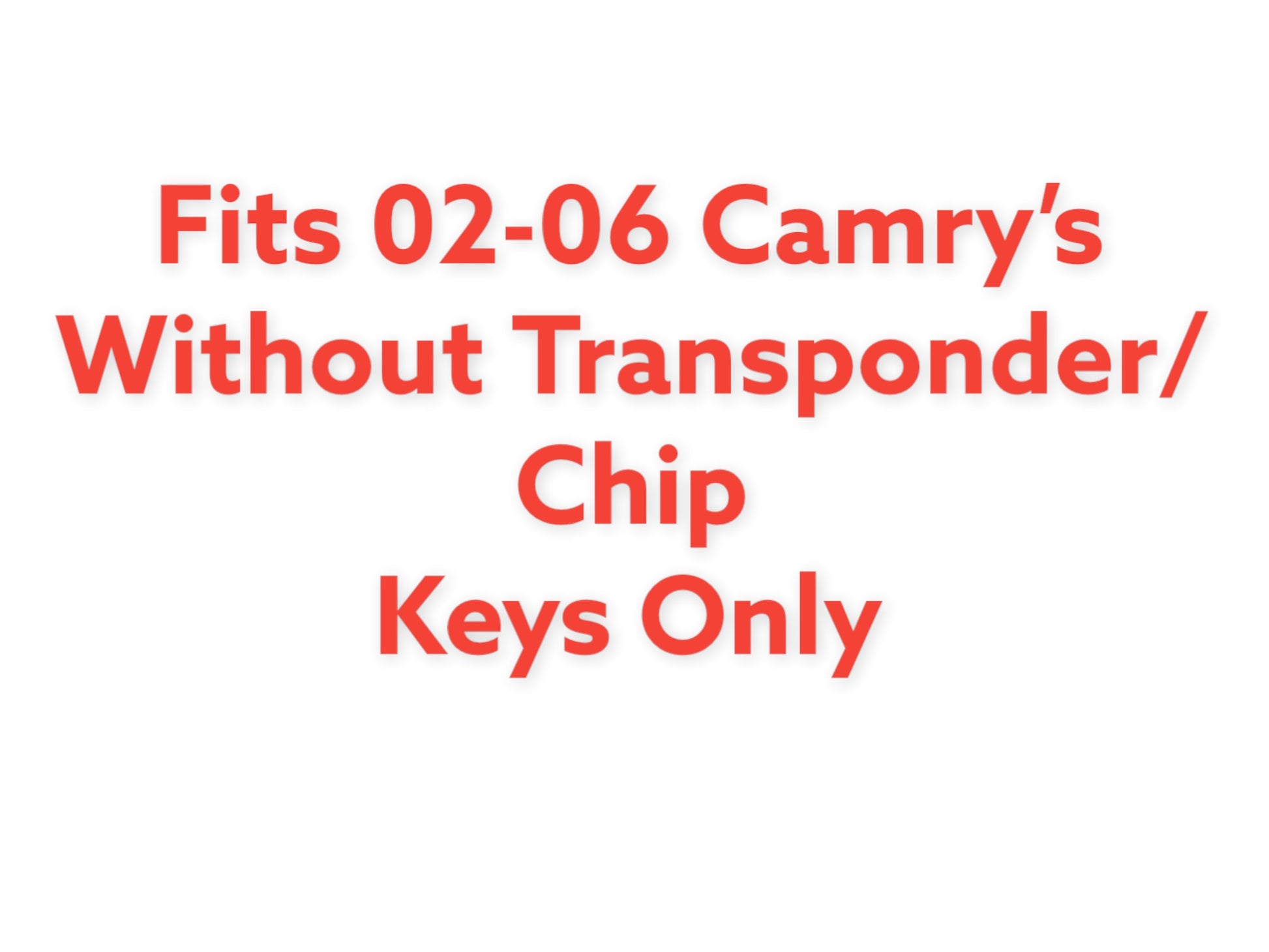2002-2006 Toyota Camry Ignition Lock Cylinder Assembly 2 Keys For Non Transponder/Chip Keyed