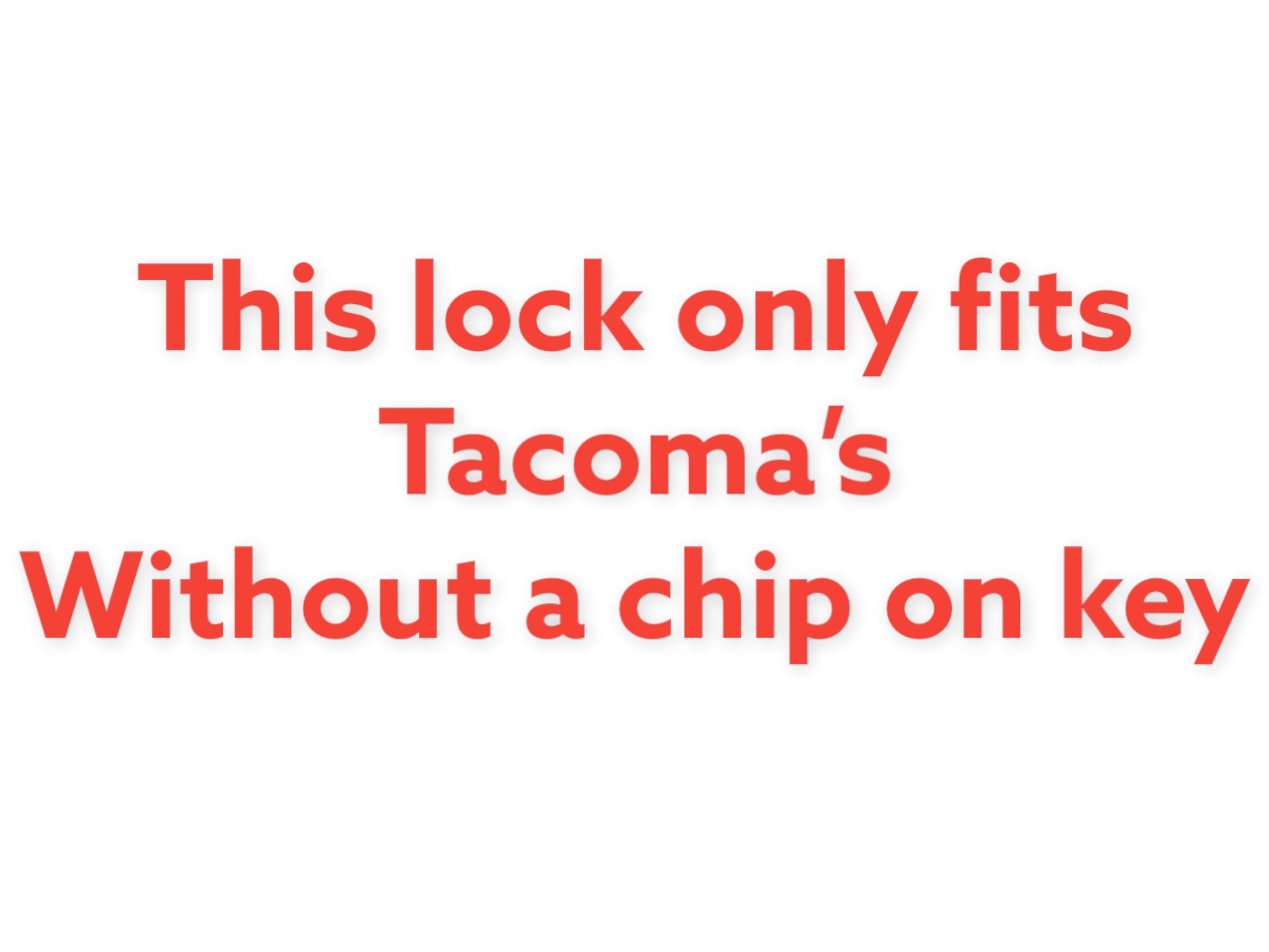 2005-2017 Tacoma Ignition Lock Cylinder For Those W/O Chip 2 Keys New 6905704020