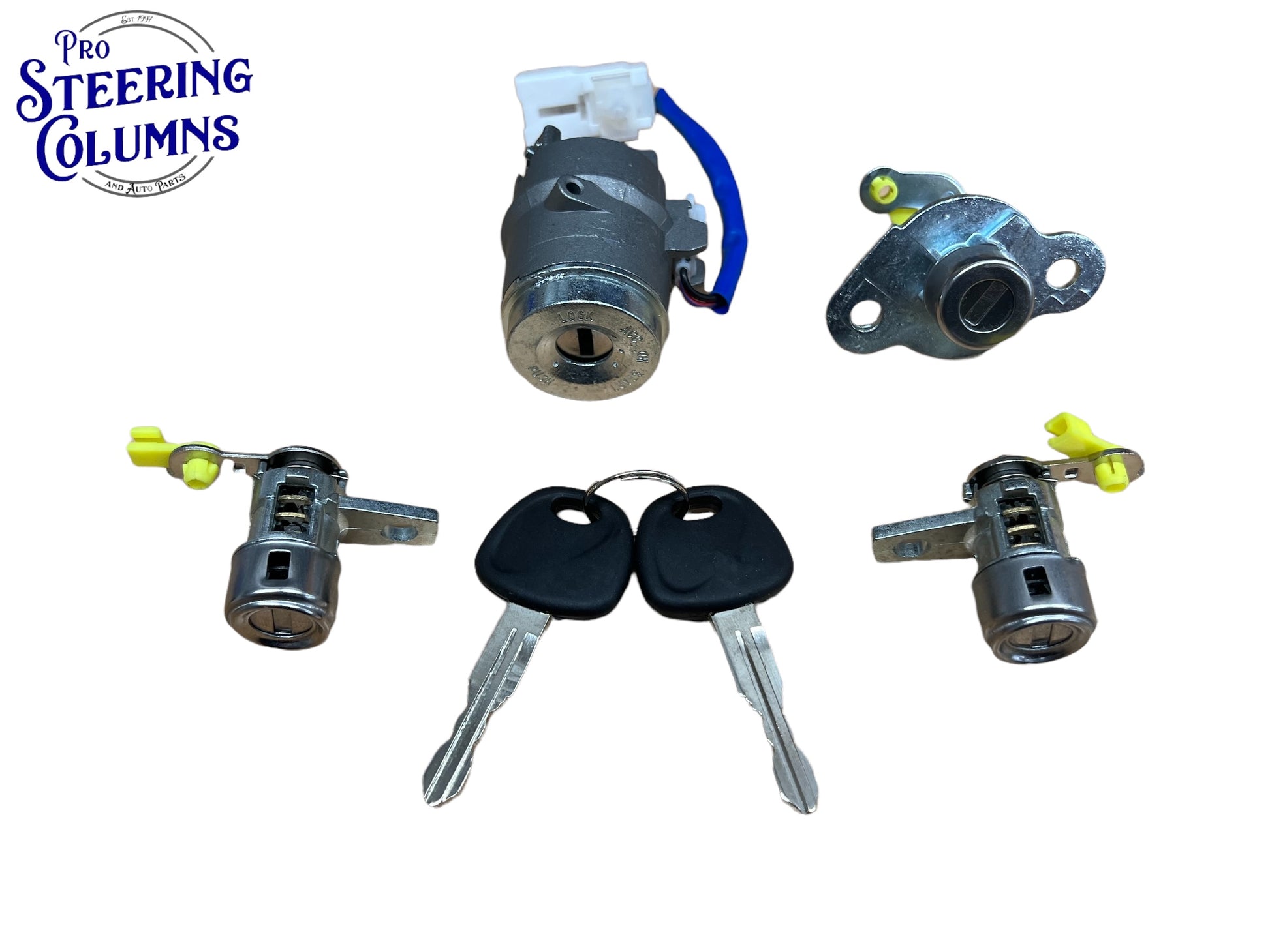 2006-2011 Hyundai Accent Ignition Door & Trunk Lock Cylinder Set 2 Keys New!