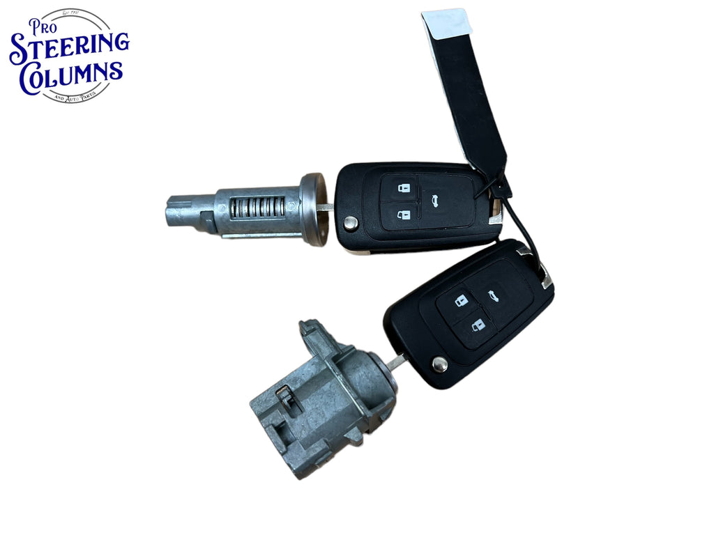 2010-2016 GM Camaro Cruze Ignition & Door Lock Cylinder Set With 2 Remote Keys New