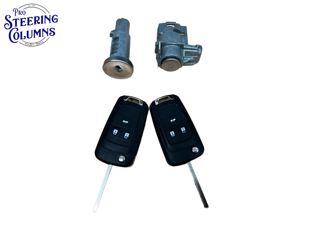 2010-2016 GM Camaro Cruze Ignition & Door Lock Cylinder Set With 2 Remote Keys New