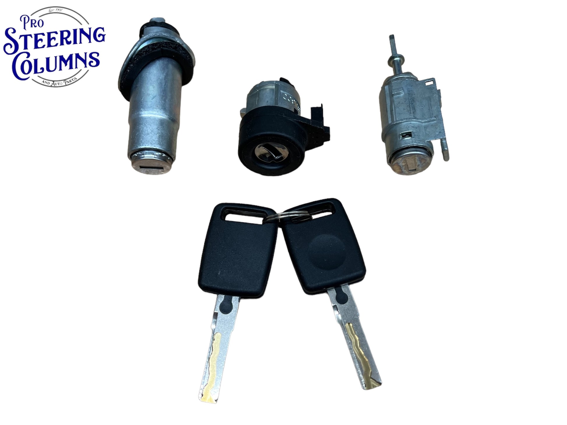 1998-2004 A6 Ignition Door & Trunk Lock Cylinder Set 2 Keys New
