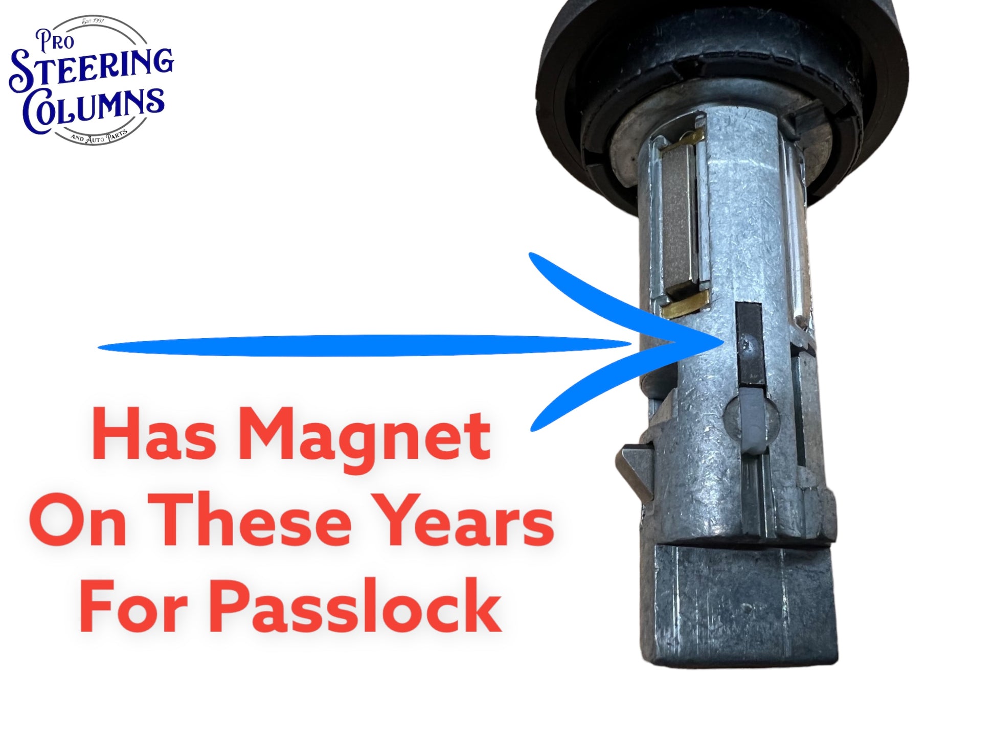 1998-1999 Silverado Tahoe C1500 K1500 Ignition Lock Cylinder With Passlock 2 Keys New