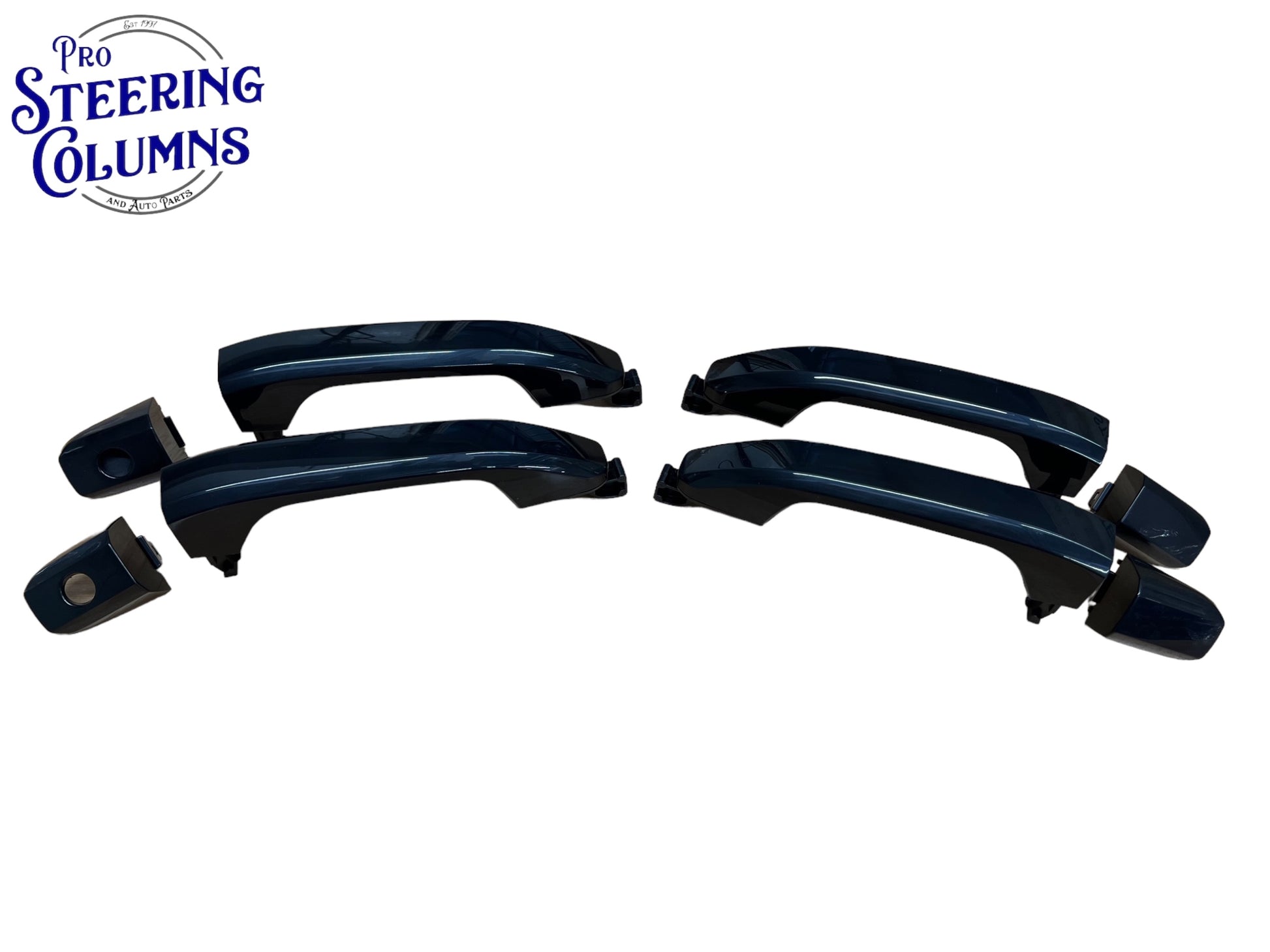 2014 & Up Silverado Sierra Tahoe Suburban Exterior Door Handle Full Set Black Paint to Match New