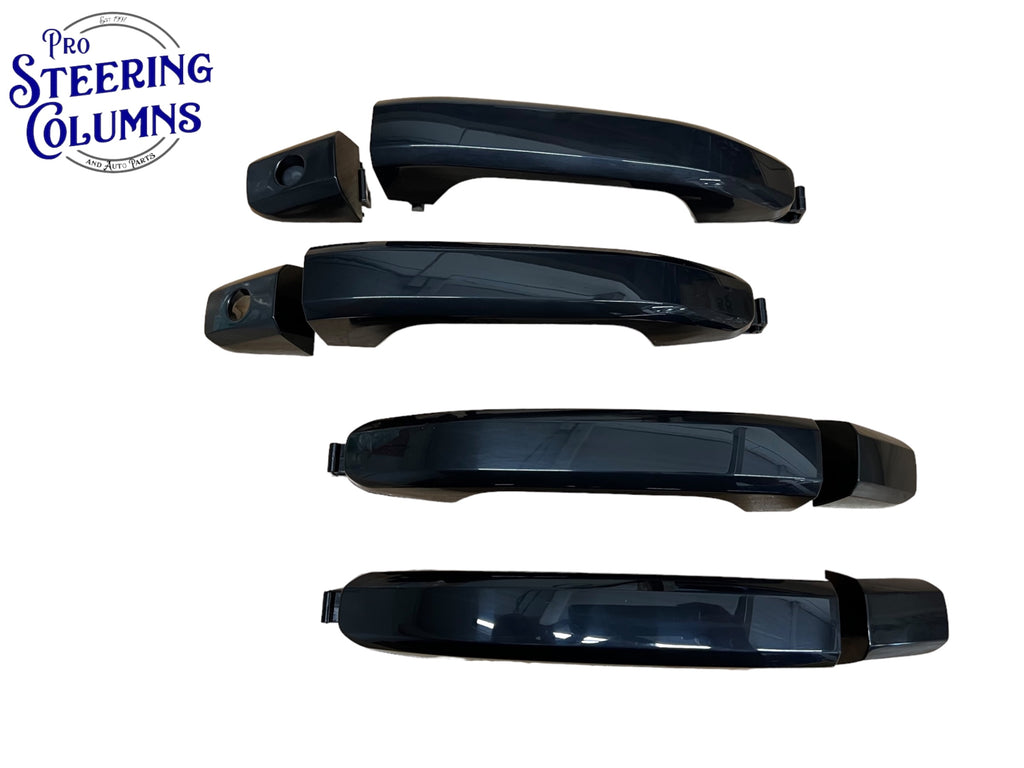 2014 & Up Silverado Sierra Tahoe Suburban Exterior Door Handle Full Set Black Paint to Match New