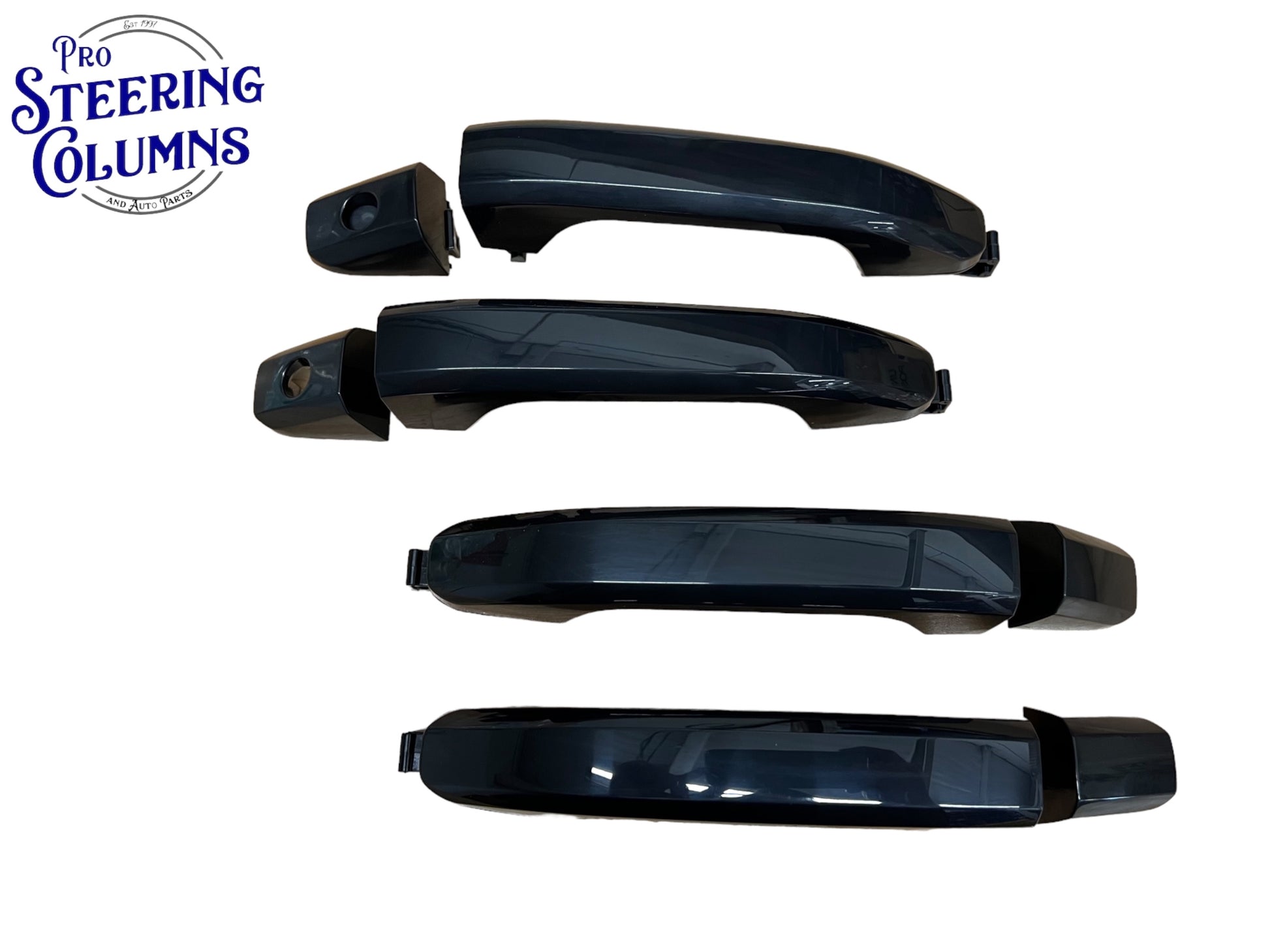 2014 & Up Silverado Sierra Tahoe Suburban Exterior Door Handle Full Set Black Paint to Match New