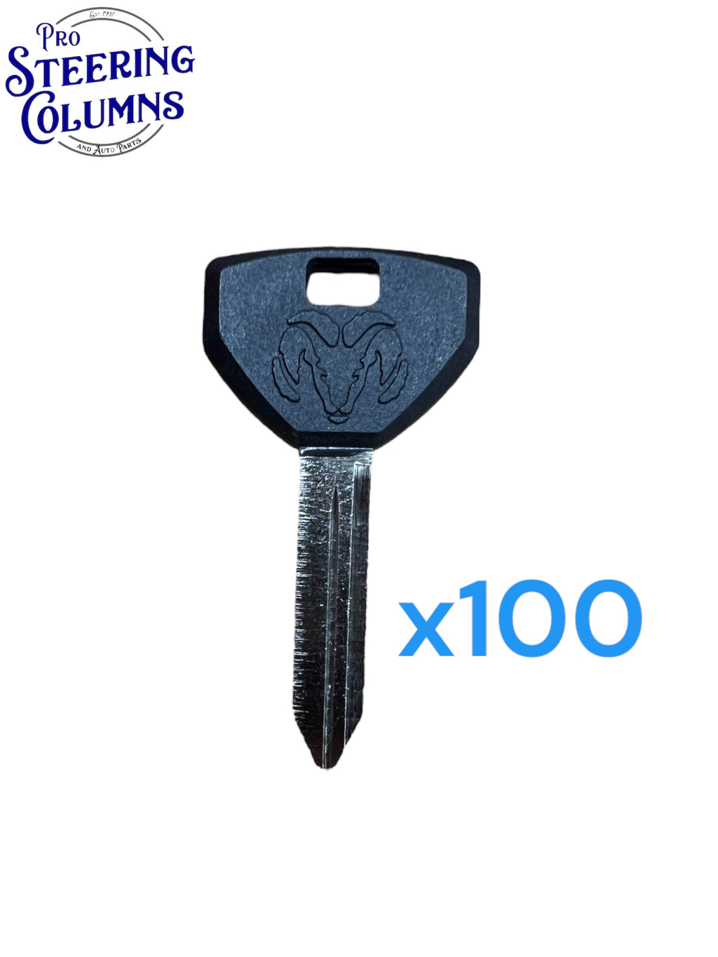 1994 & Up Ram Logo Keys Y157 Plastic Head Set Of 100 New
