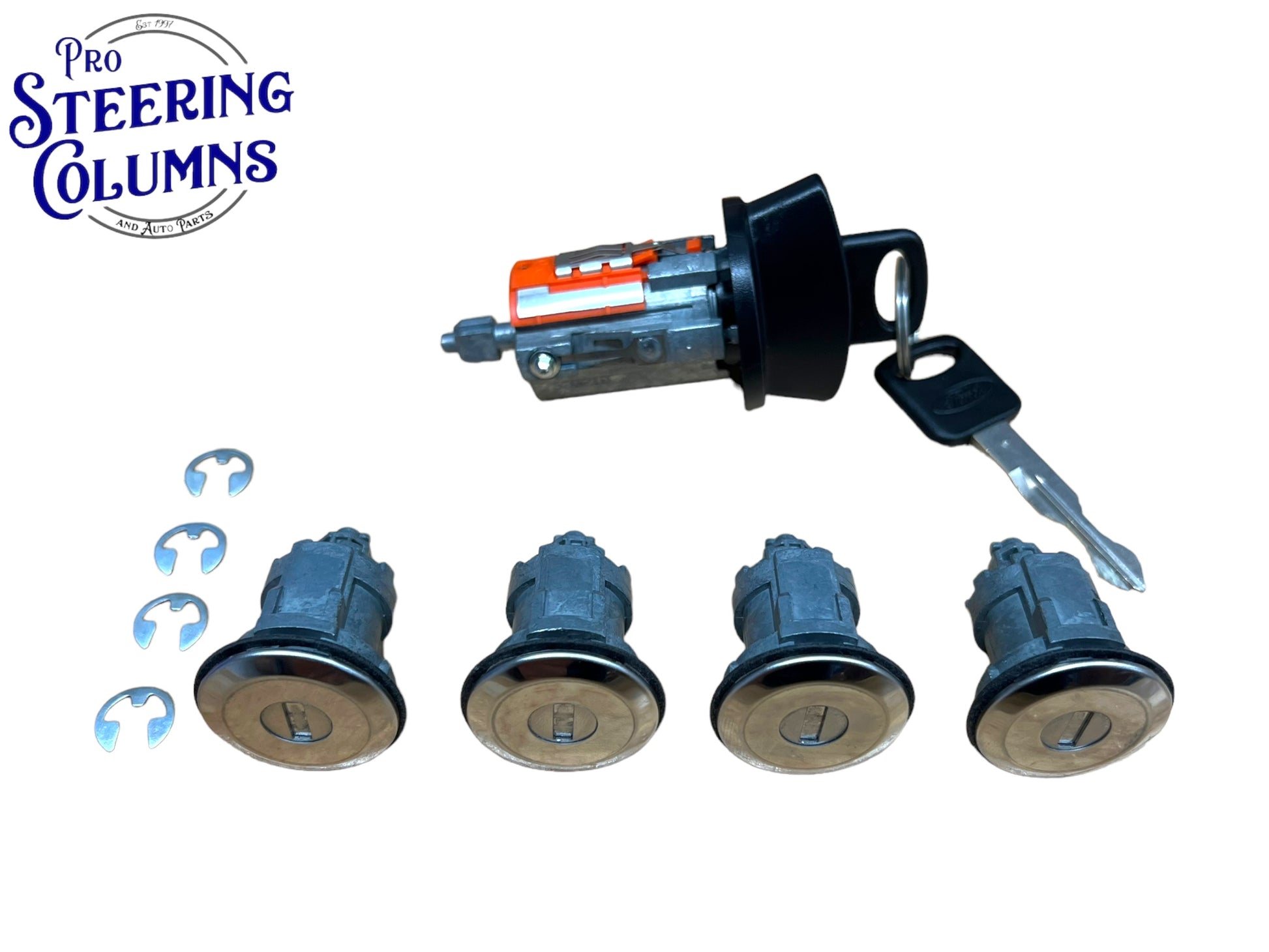 1997-2020 E-150 E-250 E-350 Ignition & 4 Door Lock Cylinder Set 2 Keys New