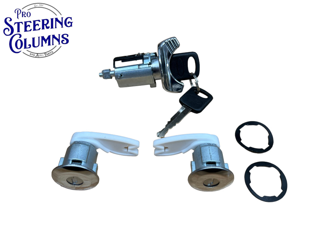1992-1996 Ford Bronco F-150 F-250 F-350 Ignition & Door Lock Cylinder Set 2 Keys New