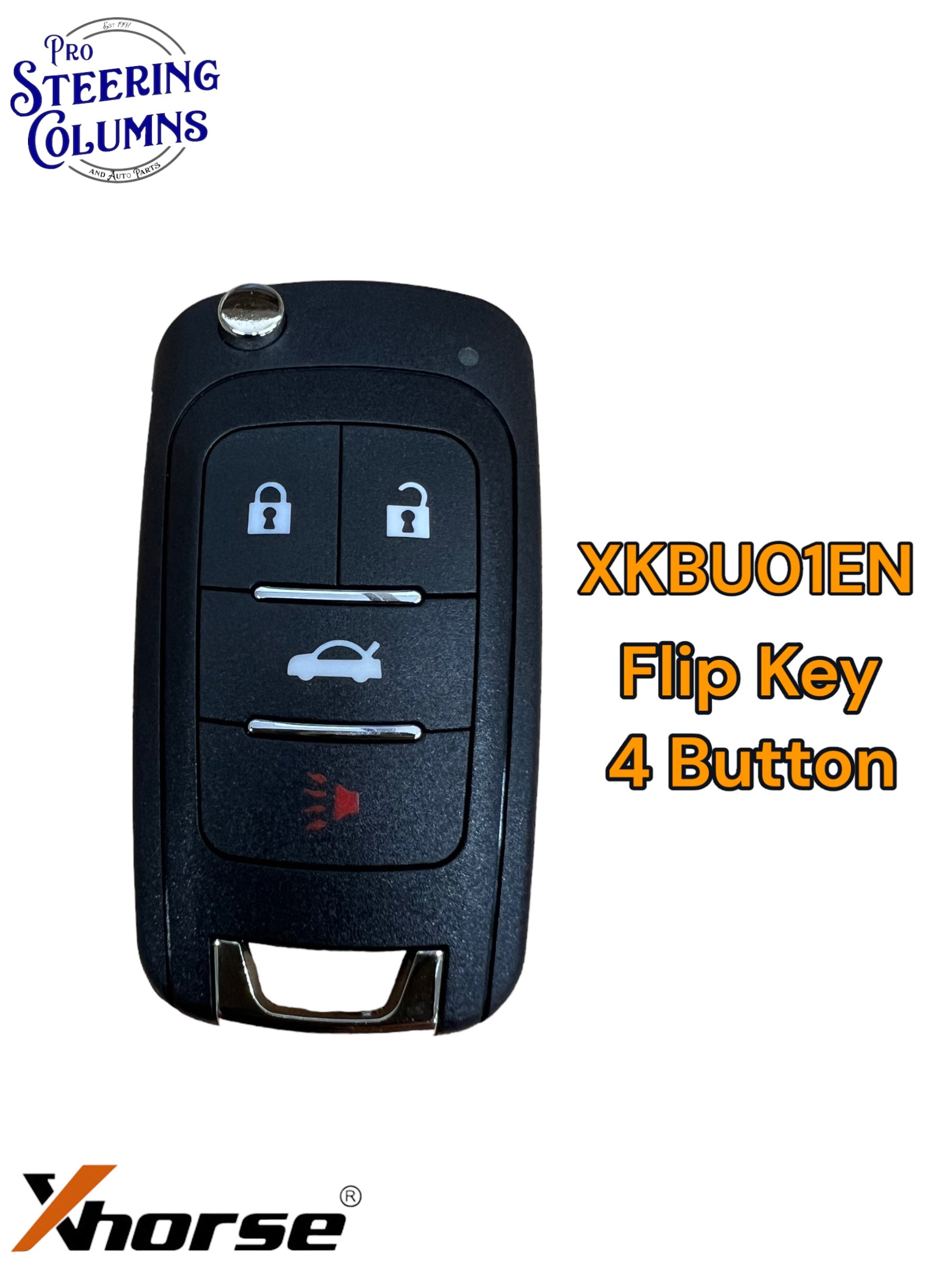 Xhorse Universal Wire Flip Remote GM Style 4 Button XKBU01EN