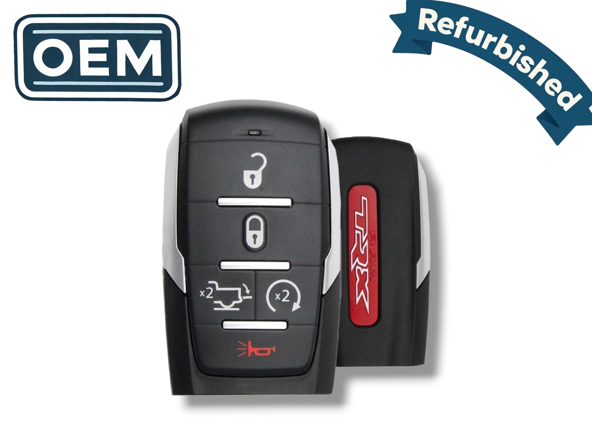 21-24 Ram 1500 TRX Smart Key 5-Button PN: 68462107AA / OHT-4882056 (OEM Refurb)
