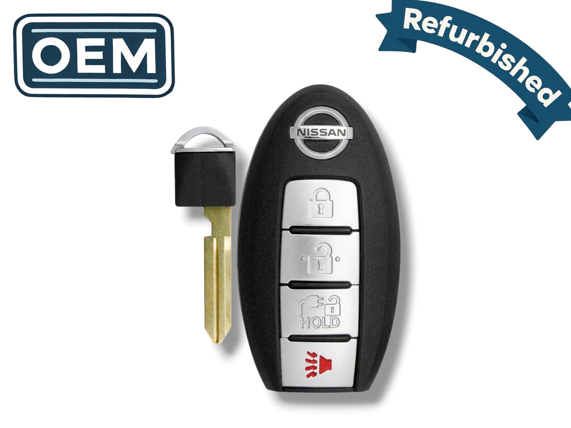 18-25 Nissan Leaf Smart Key 4-Button PN: 285E3-5SA1A / CWTWB1G0168 (OEM Refurb)
