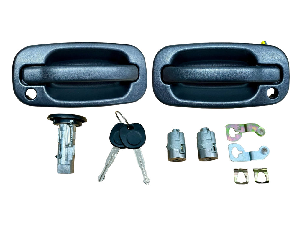 2001-2006 Silverado Sierra Tahoe Avalanche Ignition Lock Cylinder & Door Handle Set Repair Kit